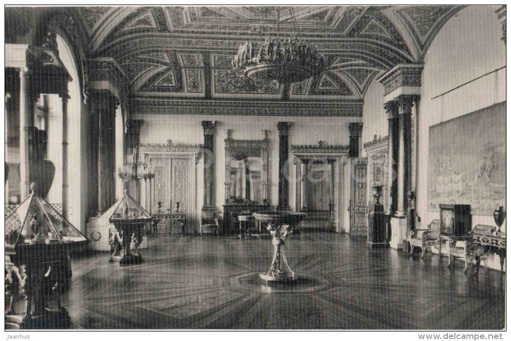 Malachite hall - State Hermitage Museum - Leningrad - St. Petersburg - 1960 - Russia USSR - unused - JH Postcards