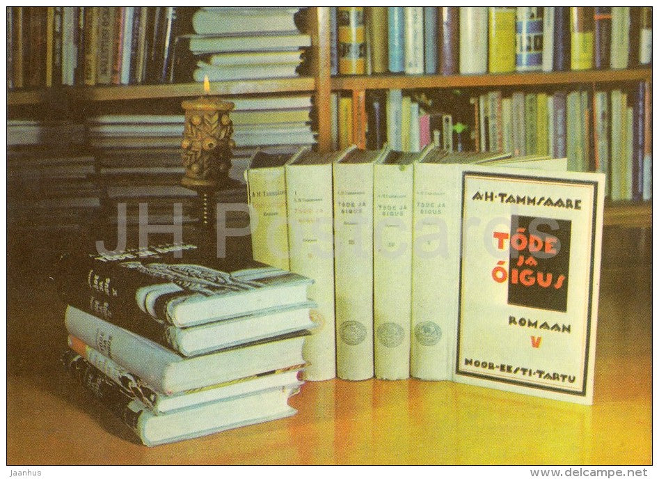Estonian editions of the novel Truth and Justice - Estonian writer A. H. Tammsaare - 1977 - Estonia USSR - unused - JH Postcards