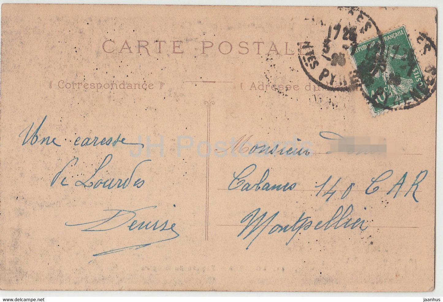 Lourdes - Facade du Rosaire - 11 - old postcard - 1920s - France - used