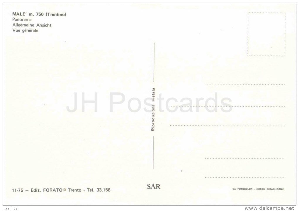 panorama - Male - Trentino - Italia - Italy - unused - JH Postcards