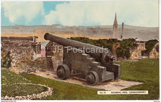 Londonderry - Roaring Meg - 51 - 1970 - United Kingdom - Northern Ireland - used - JH Postcards