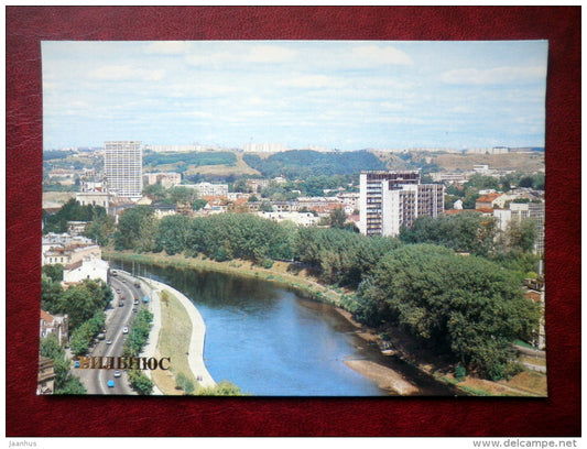 Nyaris - river crosses the city - Vilnius - 1984 - Lithuania USSR - unused - JH Postcards