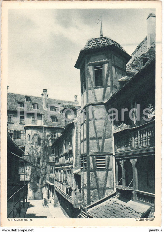 Strassburg - Strasbourg - Rabenhof - old postcard - France - unused - JH Postcards