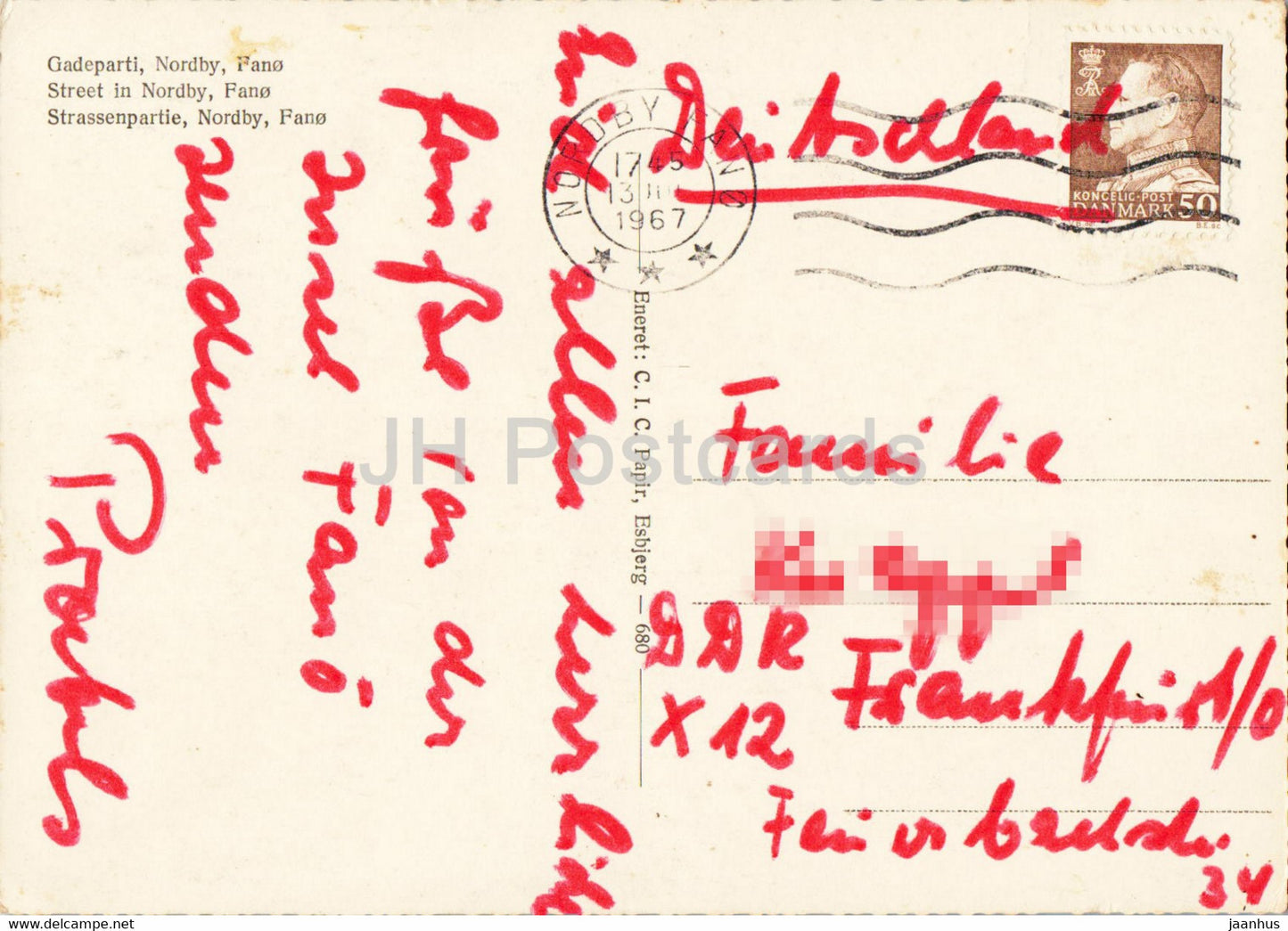 Street in Nordby - Fano - 1967 - Denmark - used