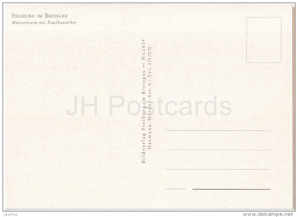 Freiburg im Breisgau - Münsterturm mit Kaufhauserker - Germany - ungelaufen - JH Postcards