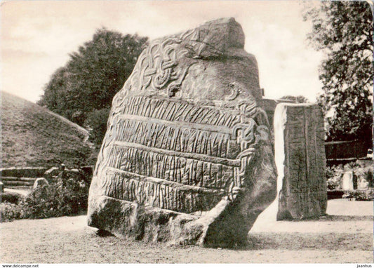 Jelling - The Runic Stones - ancient world - old postcard - 11973 - 1959 - Denmark - used - JH Postcards