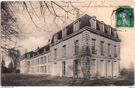 Thore - Chateau de Rochambeau - Facade - castle - old postcard - France - used - JH Postcards