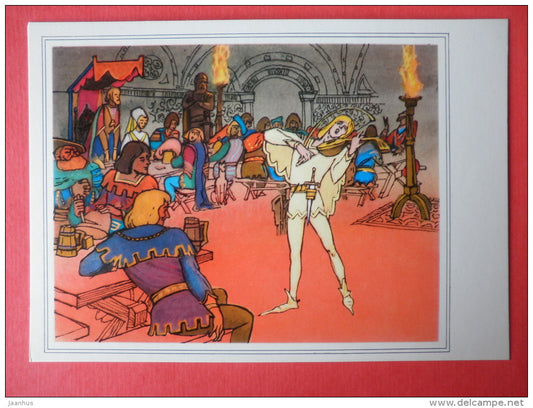 illustration by A. Blokh , L. Korsakov - Party - Robin Hood - 1975 - Russia USSR - unused - JH Postcards