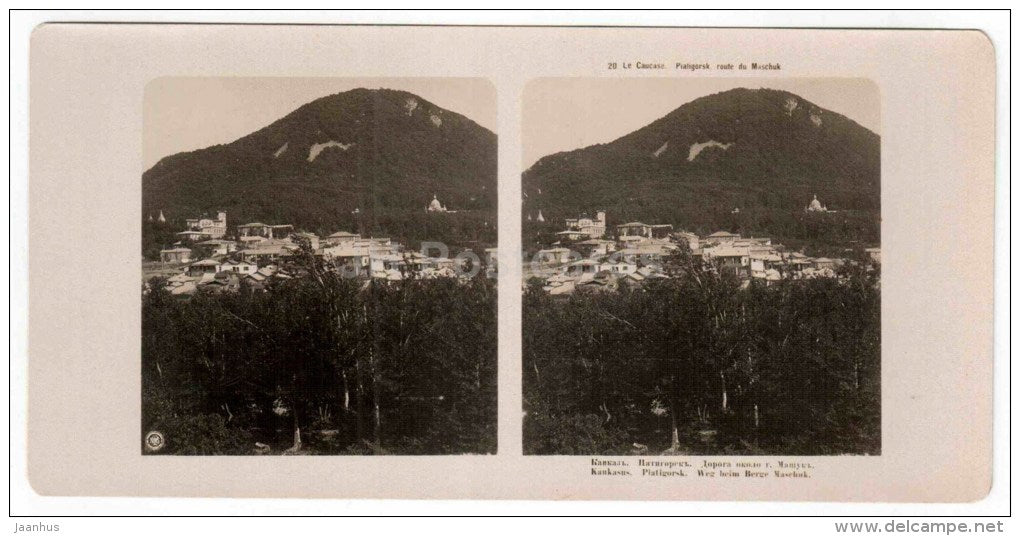 route du Maschuk - Pyatigorsk - Caucasus - Russia - Russie - stereo photo - stereoscopique - old photo - JH Postcards
