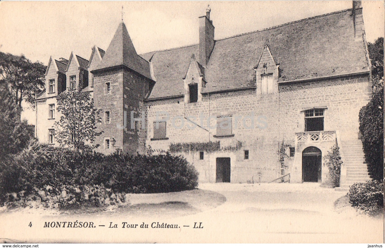 Montresor - La Tour du Chateau - castle - 4 - old postcard - France - unused