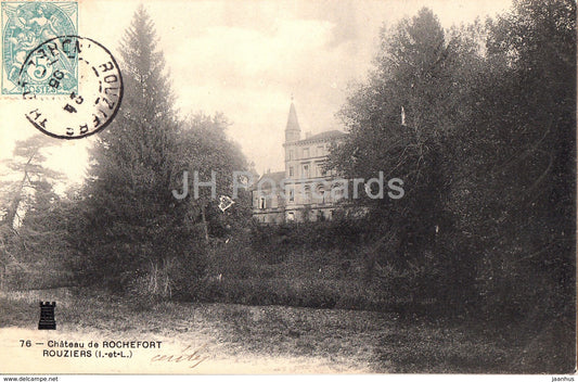 Chateau de Rochefort - Rouziers - castle - 76 - old postcard - France - used - JH Postcards