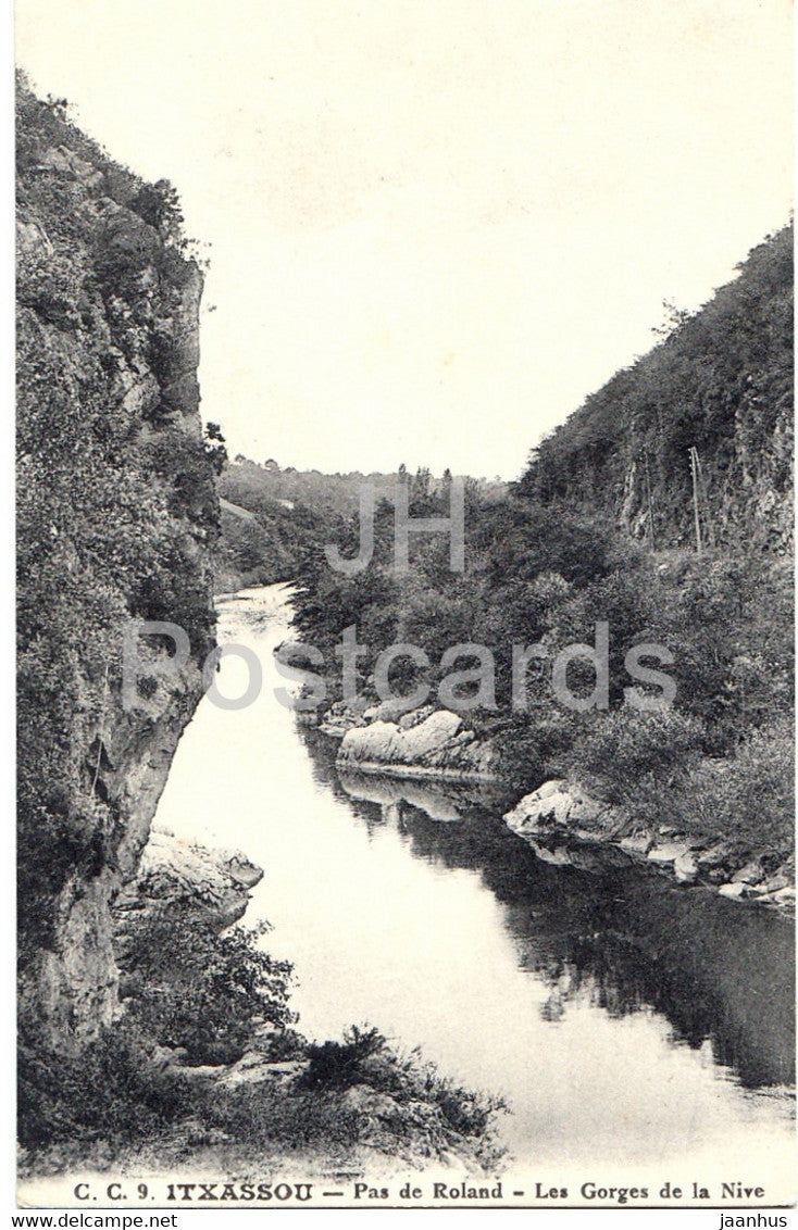 Itxassou - Pas de Roland - Les Gorges de la Nive - 9 - old postcard - France - unused - JH Postcards