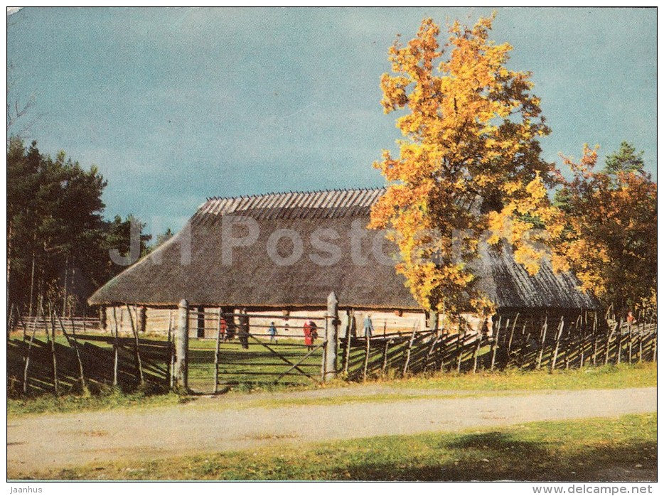 Open Air Museum - The Living-fhreshing Barn of the Sassi-Jaani Farm - Tallinn - 1971 - Estonia USSR - unused - JH Postcards