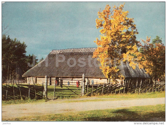 Open Air Museum - The Living-fhreshing Barn of the Sassi-Jaani Farm - Tallinn - 1971 - Estonia USSR - unused - JH Postcards