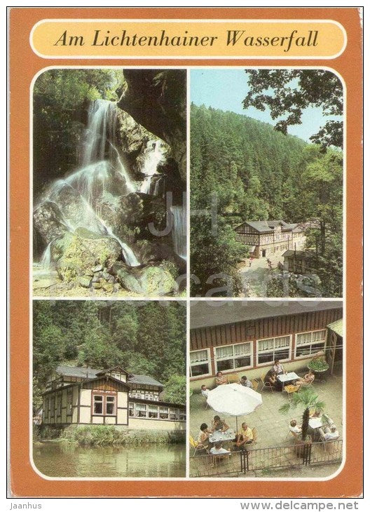 Am Lichtenhainer Wasserfall - Sächs. Schweiz - Germany - gelaufen - JH Postcards
