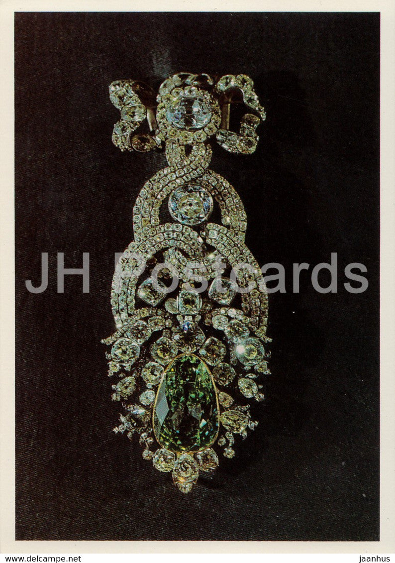 Hutschmuck aud der Brillantgarnitur - 1 - Hat Ornament - Grunes Gewolbe - DDR Germany - unused - JH Postcards
