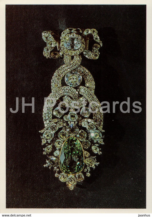 Hutschmuck aud der Brillantgarnitur - 1 - Hat Ornament - Grunes Gewolbe - DDR Germany - unused - JH Postcards