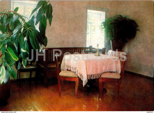 Shushenskoye - Lenin's Siberian Exile - Ulyanov family's dining room in Petrova's House - 1983 - Russia USSR - unused - JH Postcards