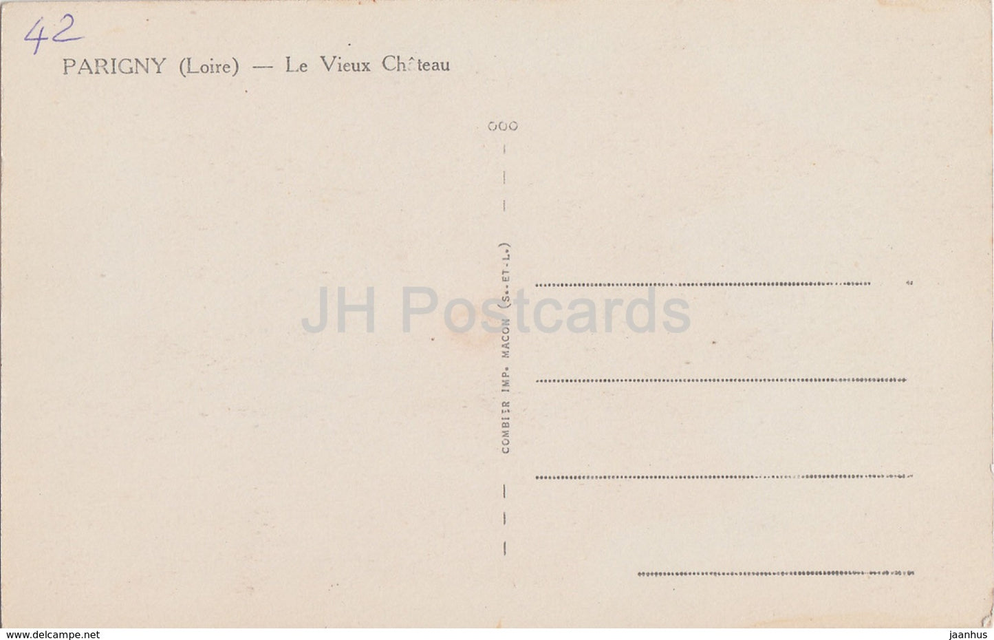 Parigny - Le Vieux Chateau - Schloss - alte Postkarte - Frankreich - unbenutzt