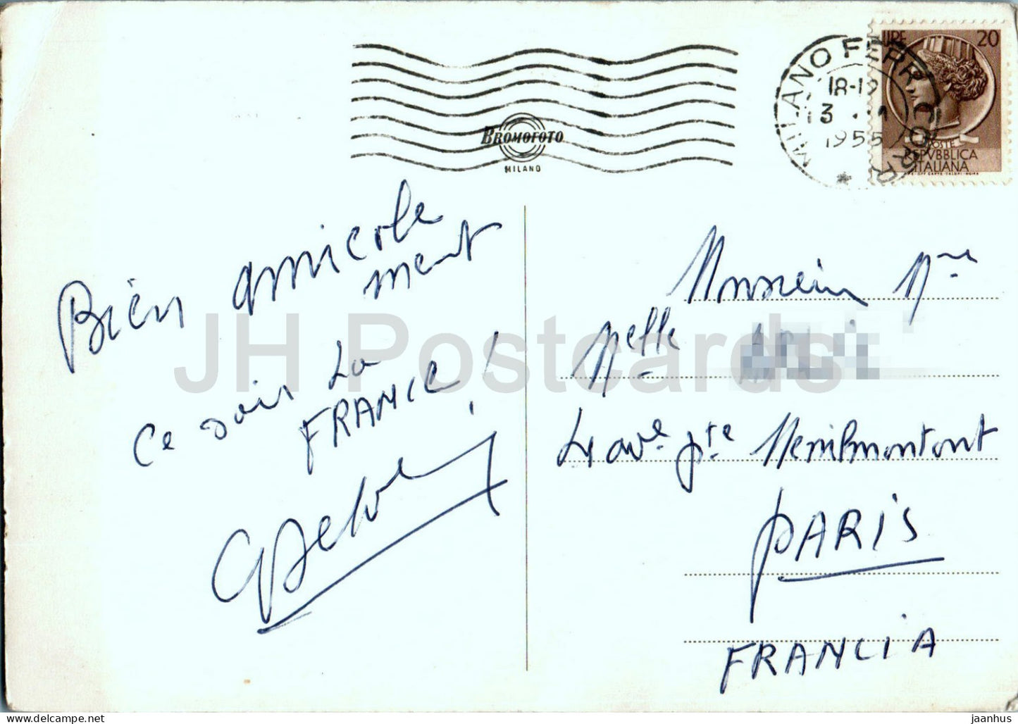 Milano - Milan - Piazza Duomo - Notturno - Cathedral square - 117 - old postcard - 1955 - Italy - used