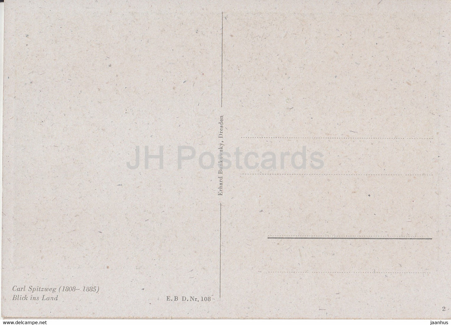 painting by Carl Spitzweg - Blick ins Land - German art - Germany - unused