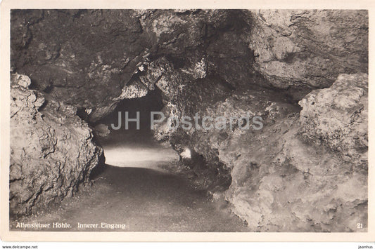 Altensteiner Hohle - Innener Eingang - cave - old postcard - Germany - unused - JH Postcards