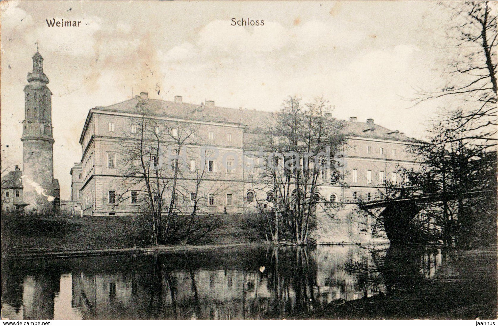 Weimar - Schloss - castle - 1910 - old postcard - Germany - used - JH Postcards