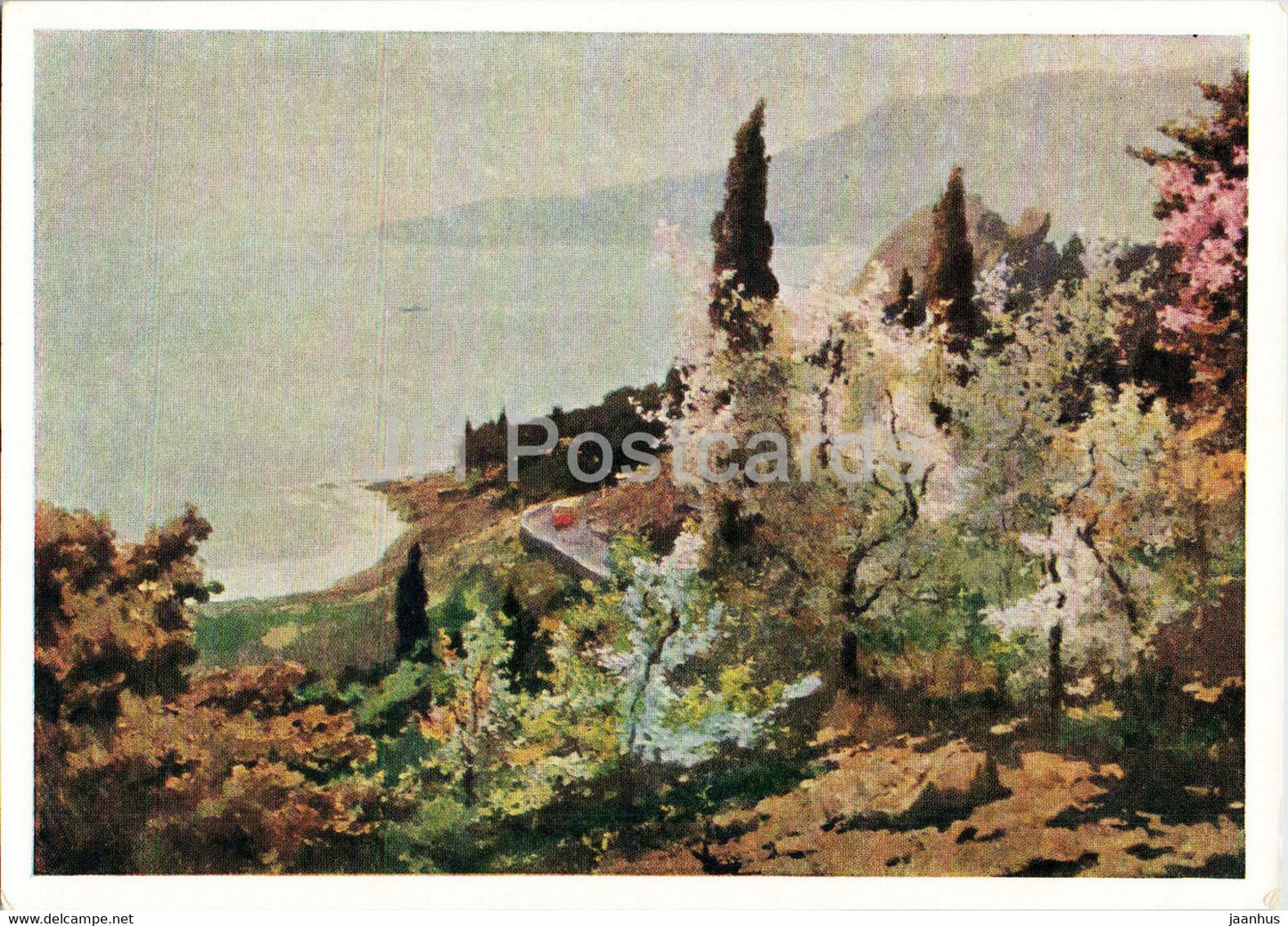 painting by K. Prokhorov - Spring in the Crimea - Crimea - Russian art - 1961 - Russia USSR - unused - JH Postcards