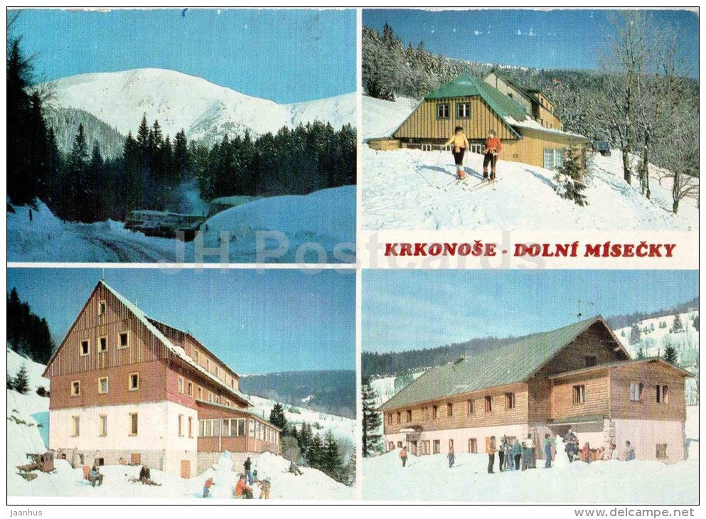 Kotel mountain 1435 m - Corporate Holiday cottage Benzina Krkonoše - Dolni Misecky - Czechoslovakia - Czech - used - JH Postcards