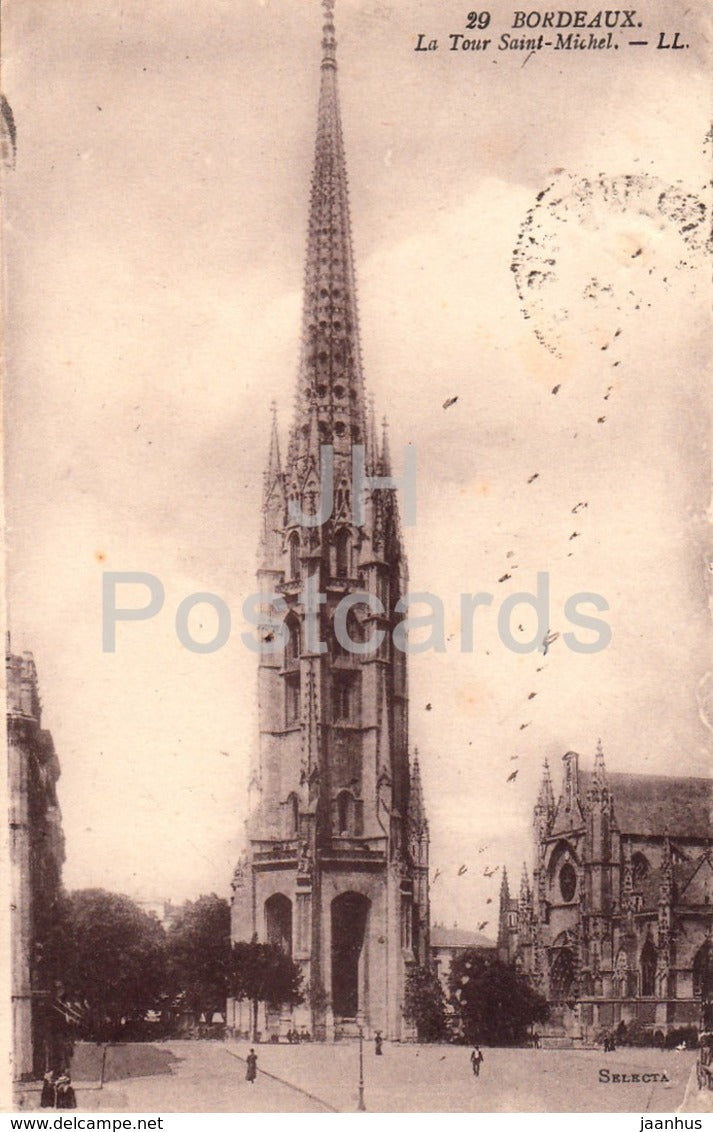 Bordeaux - La Tour Saint Michel - 29 - old postcard - France - used - JH Postcards