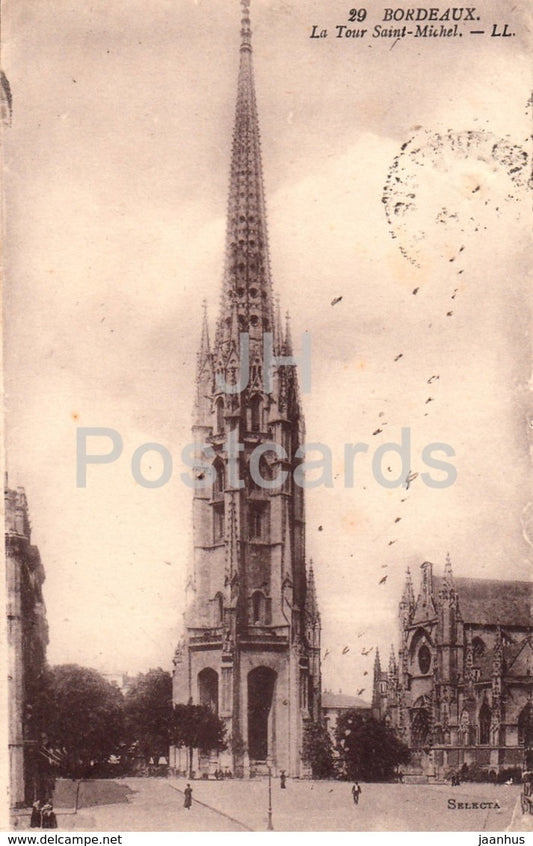 Bordeaux - La Tour Saint Michel - 29 - old postcard - France - used - JH Postcards