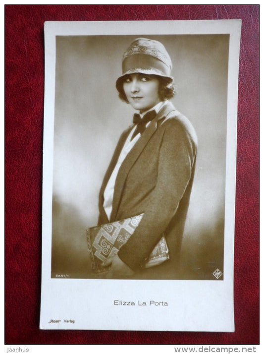 Elizza La Porta - movie actress - cinema -3041/1 - old postcard - Germany - unused - JH Postcards
