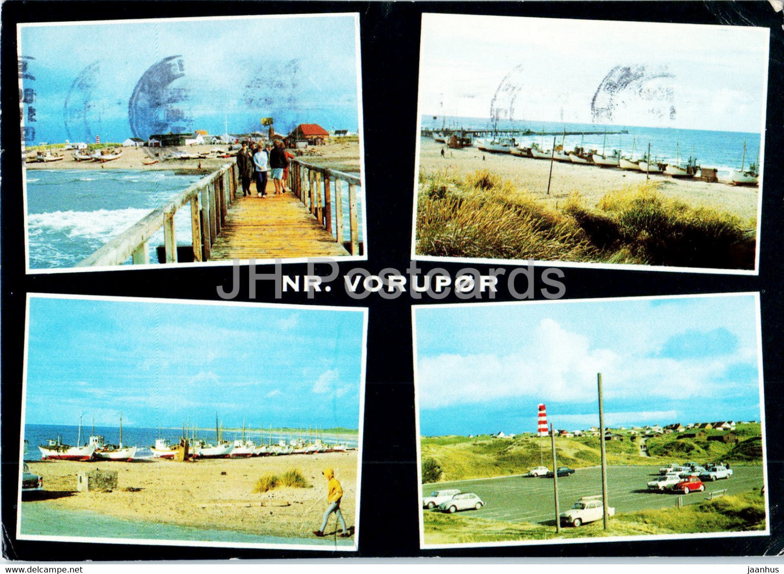 Part of Vorupoer - car - boat - sea - multiview - Denmark - used - JH Postcards