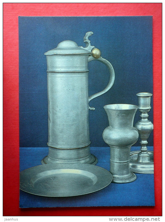 Tinware , 17-18 century - cup - Tallinn - 1988 - Estonia USSR - unused - JH Postcards