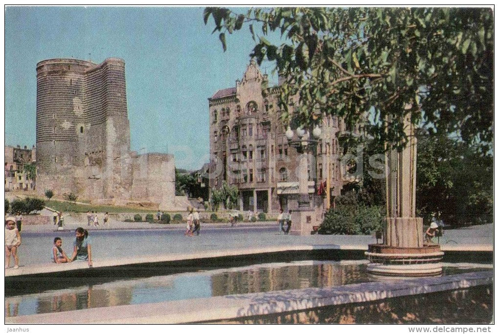 The General view of Maiden´s Tower - Baku - 1967 - Azerbaijan USSR - unused - JH Postcards