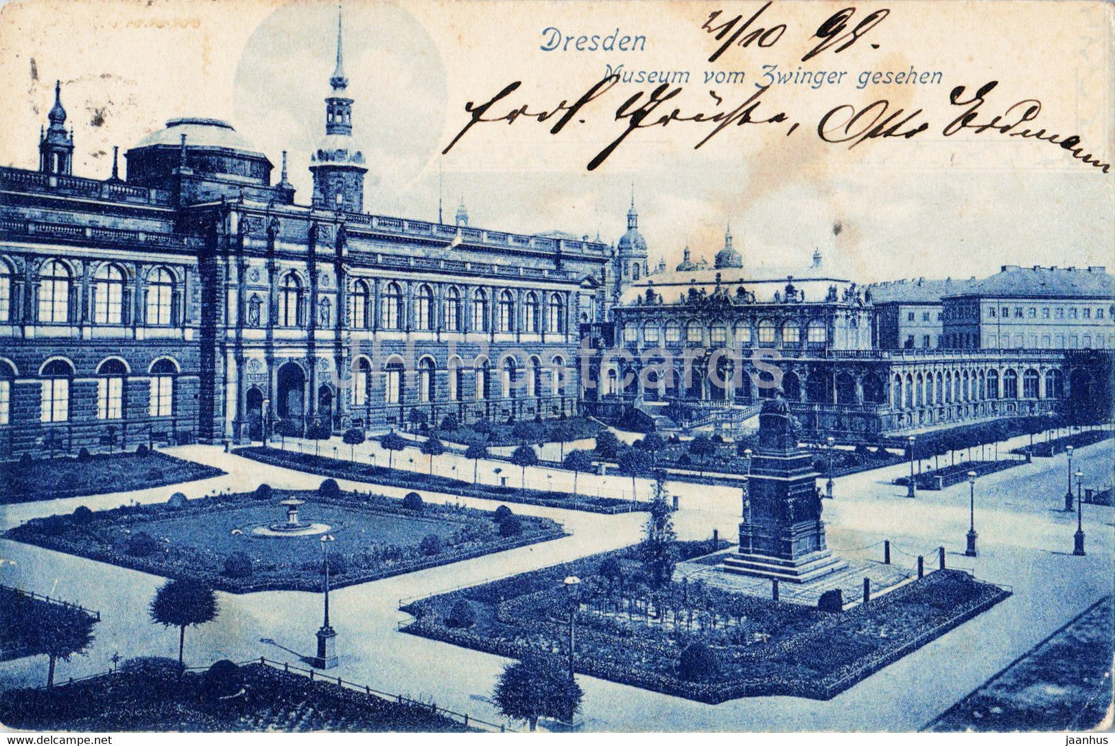 Dresden - Museum vom Zwinger gesehen - 1898 - old postcard - Germany - used - JH Postcards