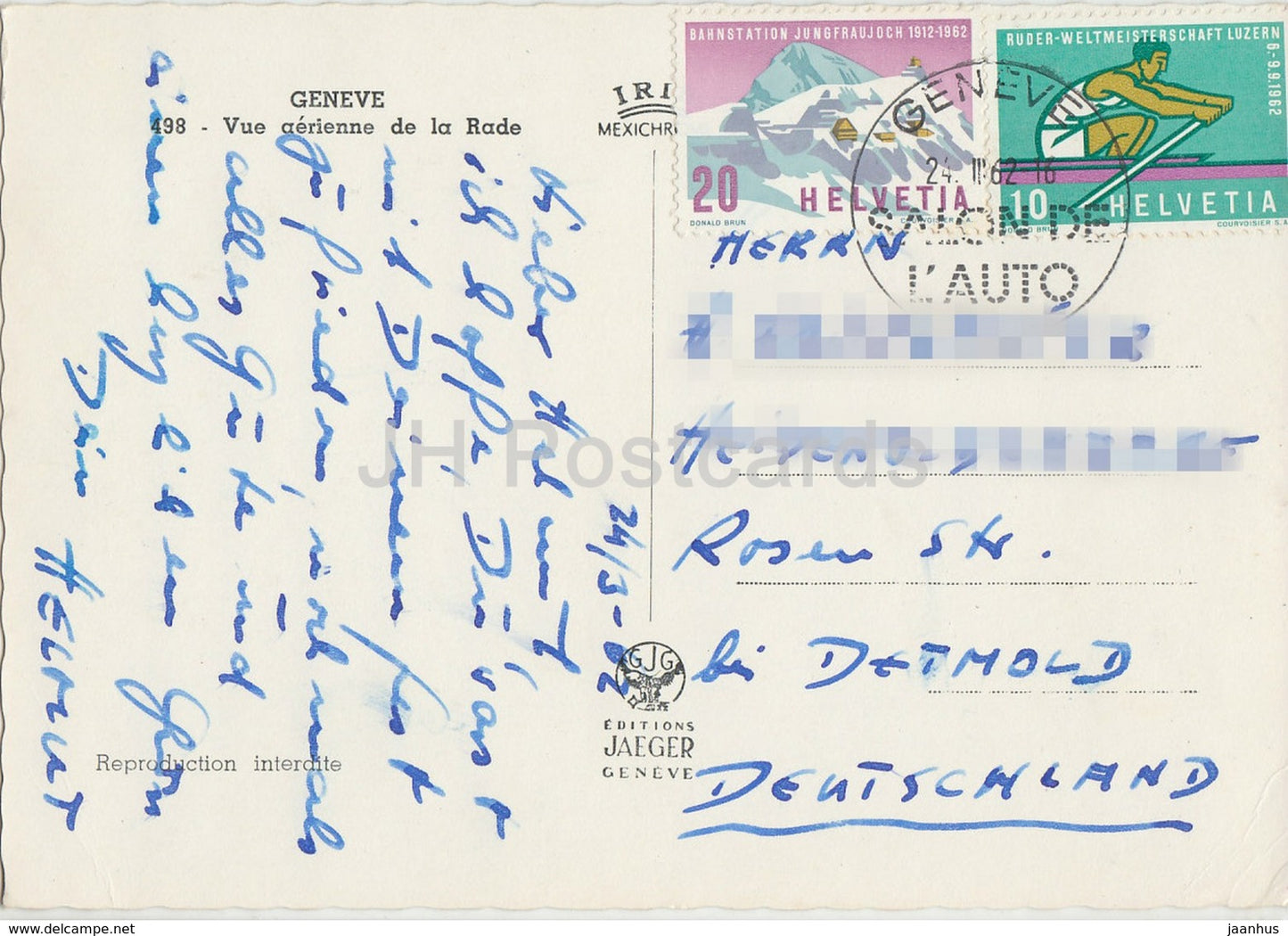 Geneve - Genève - Vue Aerienne de la Rade - Suisse - occasion