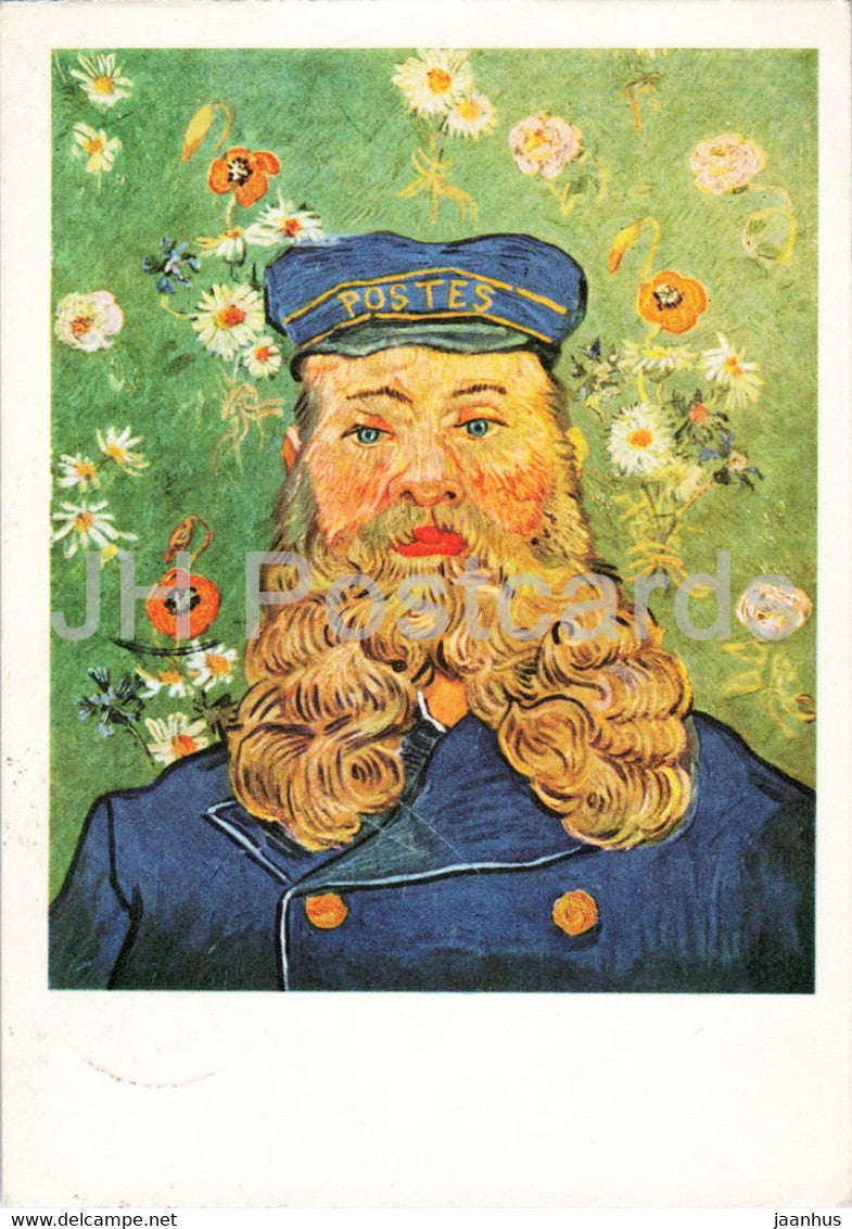 painting by Vincent van Gogh - The Postman Roulin - Dutch art - 1961 - France - used - JH Postcards