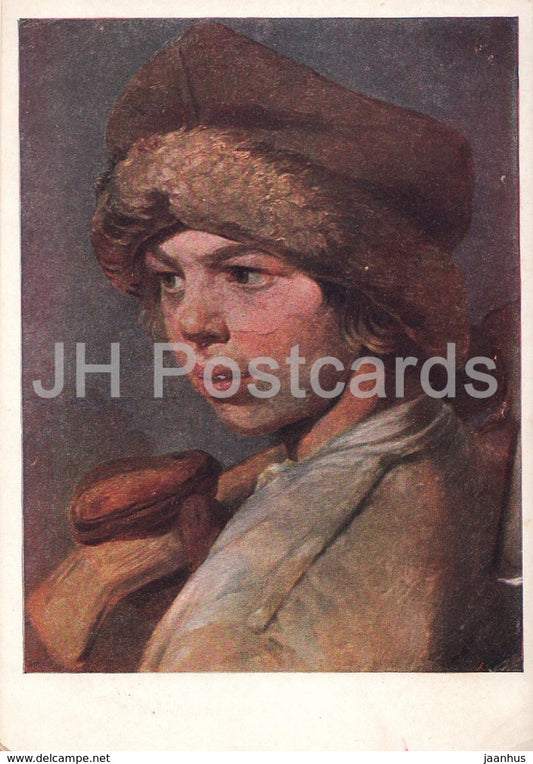 painting by A. Venetsianov - Zakharka - boy - Russian art - 1933 - Russia USSR - unused - JH Postcards