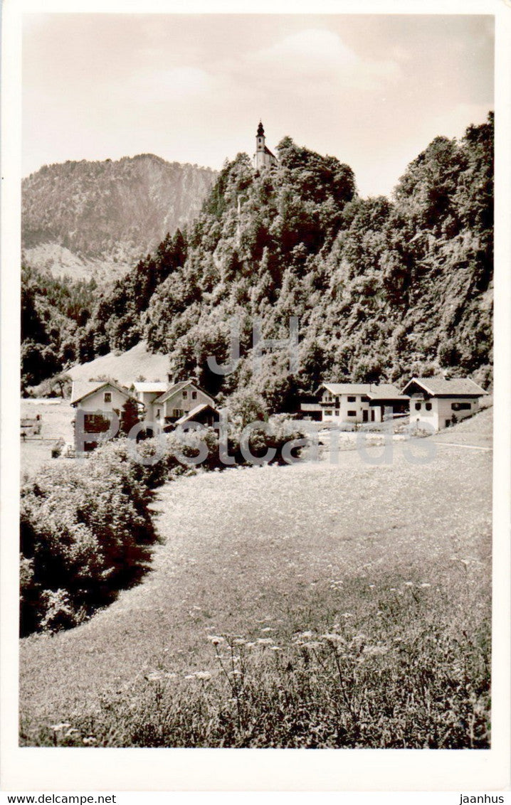 Bad Reichenhall - St Pankraz - old postcard - 1952 - Germany - used - JH Postcards