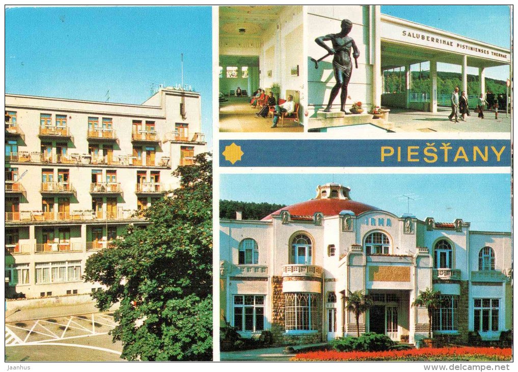 Piestany - spa house Jalta - Irma spa - Czechoslovakia - Slovakia - used 1982 - JH Postcards