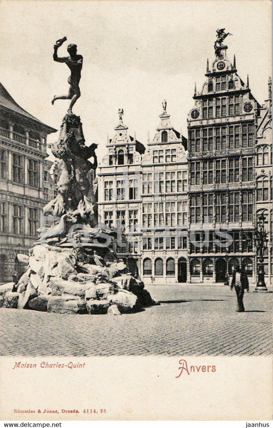 Anvers - Antwerpen - Maison Charles Quint - old postcard - Belgium - unused - JH Postcards