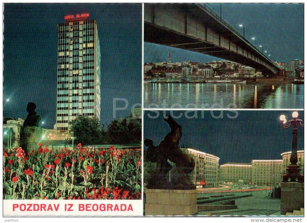 Pozdrav iz Beograda - Greetings from Belgrade - bridge - Belgrade - Beograd - Vesti - 693 - Yugoslavia - Serbia - unused - JH Postcards