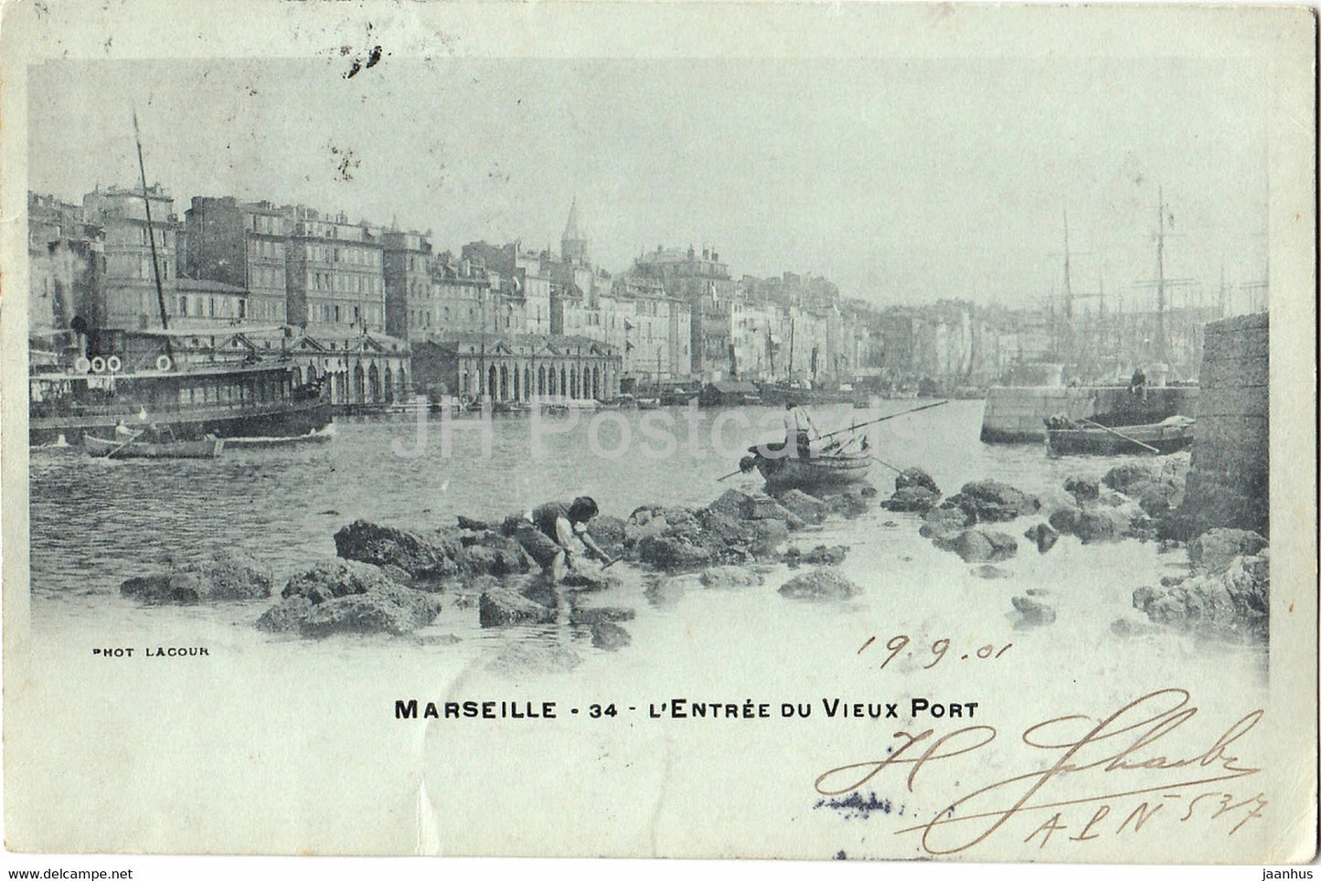 Marseille - L'Entree du Vieux Port - 34 - old postcard - 1901 - France - used - JH Postcards