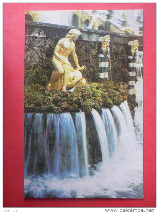 The Great Cascade . The Neva Fountain , 1723 - fountains - 1973 - Russia USSR - unused - JH Postcards