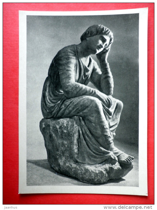 Sitting Girl , IV century BC - Ancient Greek - Ancient Sculptures - 1959 - USSR Russia - unused - JH Postcards