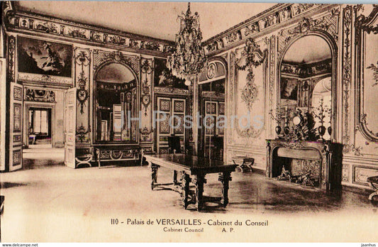 Palais de Versailles - Cabinet du Conseil - 110 - old postcard - France - unused - JH Postcards