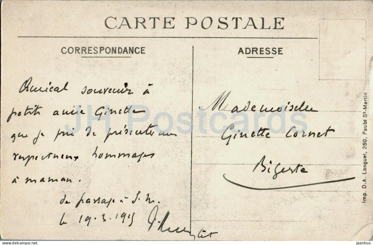 Sainte Menehould - L'Aisne au Pont Rouge - alte Postkarte - 1919 - Frankreich - gebraucht 