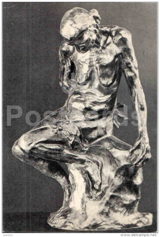 sculpture by Auguste Rodin - Old Woman , Beautiful Heaulmiere ,1885 - french art - unused - JH Postcards