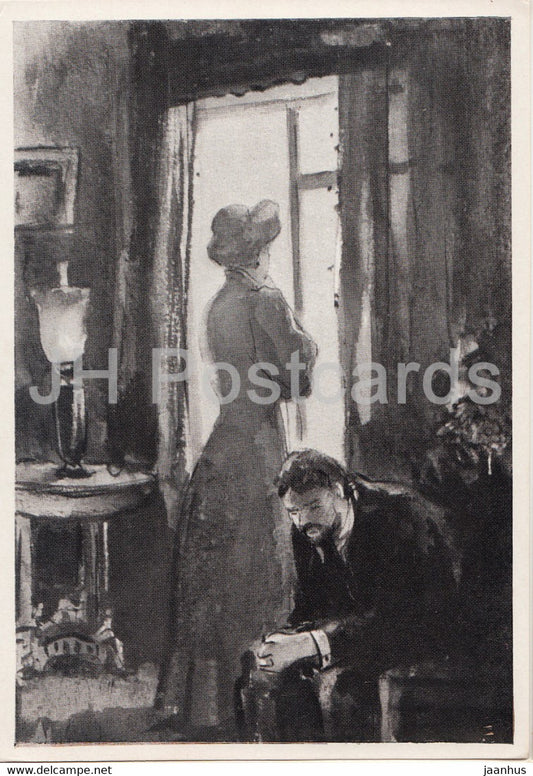 Works by Russian Writer Chekhov - The Lady with the Dog - illustration - 1959 - Russia USSR - unused - JH Postcards